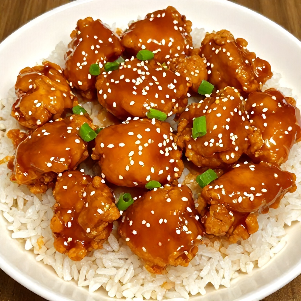 Plated Orange Chicken