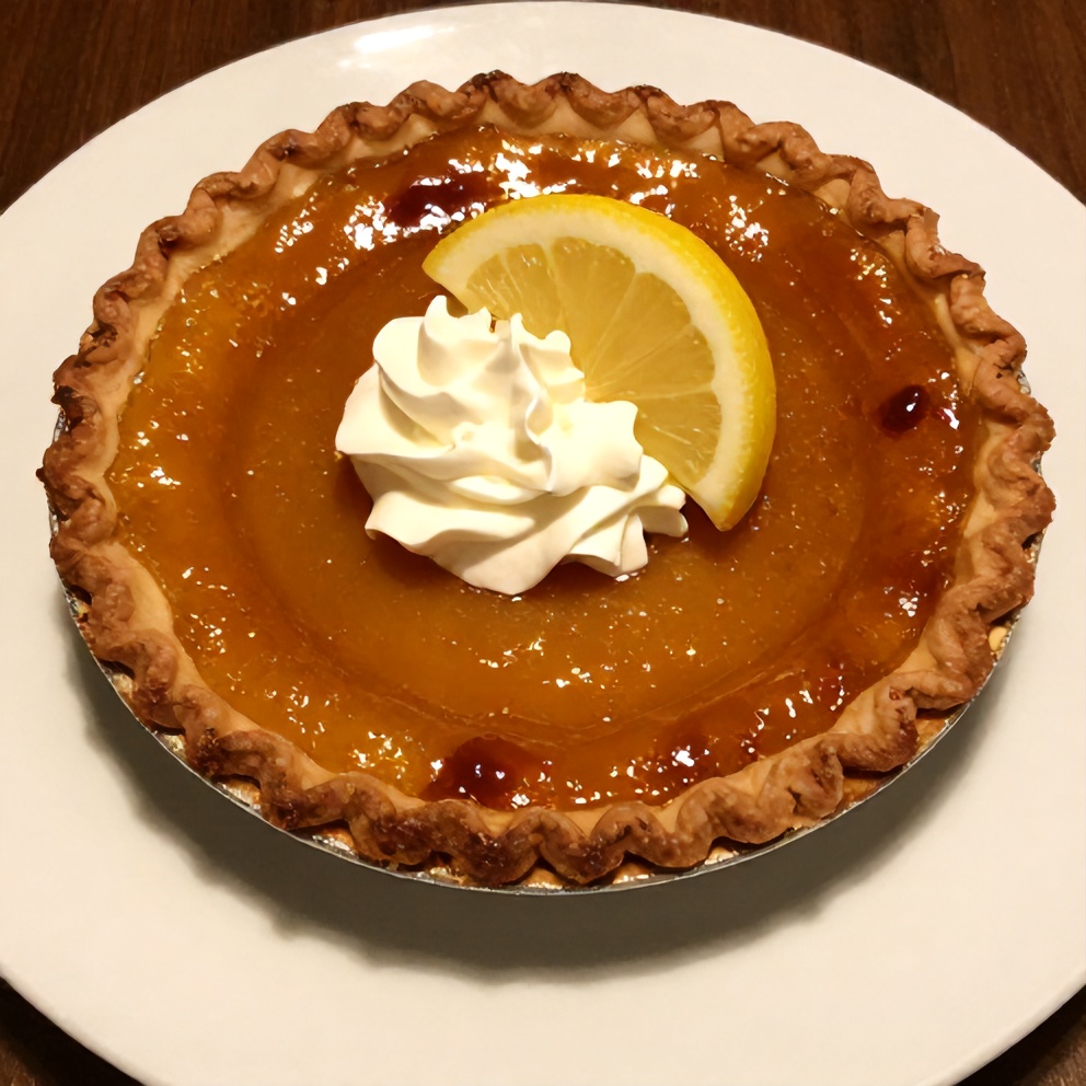 Sliced Burnt Honey Pie on a Plate