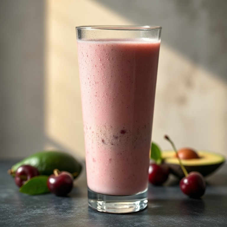 cherry avocado protein smoothie