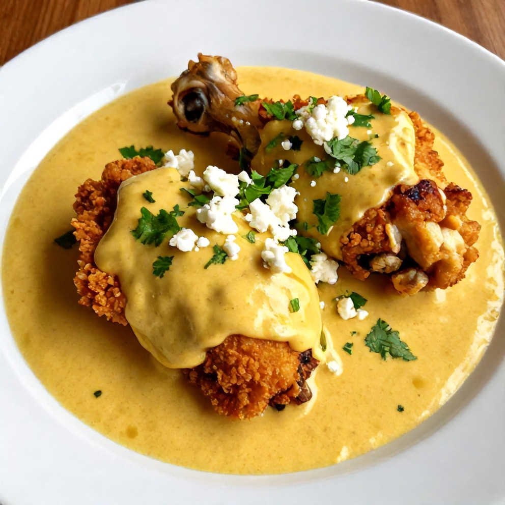 Plated Creamy Ají Amarillo Chicken