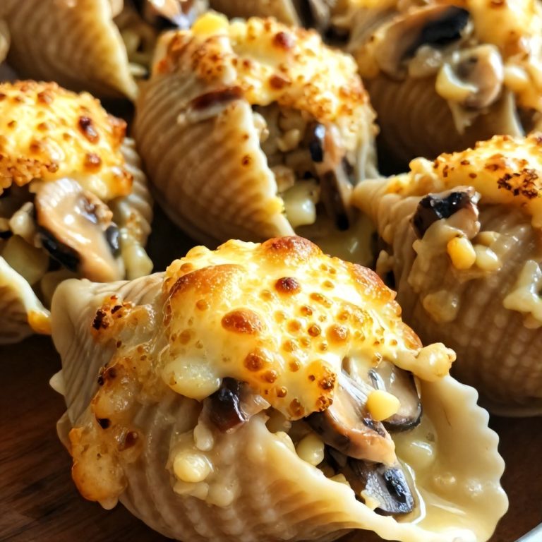 Creamy Garlic Mushroom Stuffed Shells
