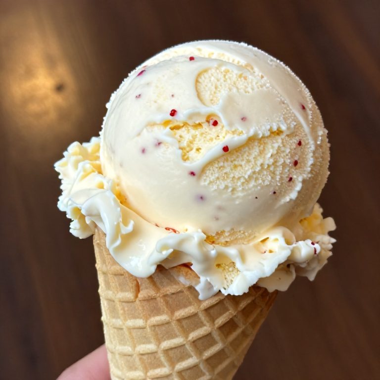 Creamy Lime Roasted Strawberry Basil Ice Cream