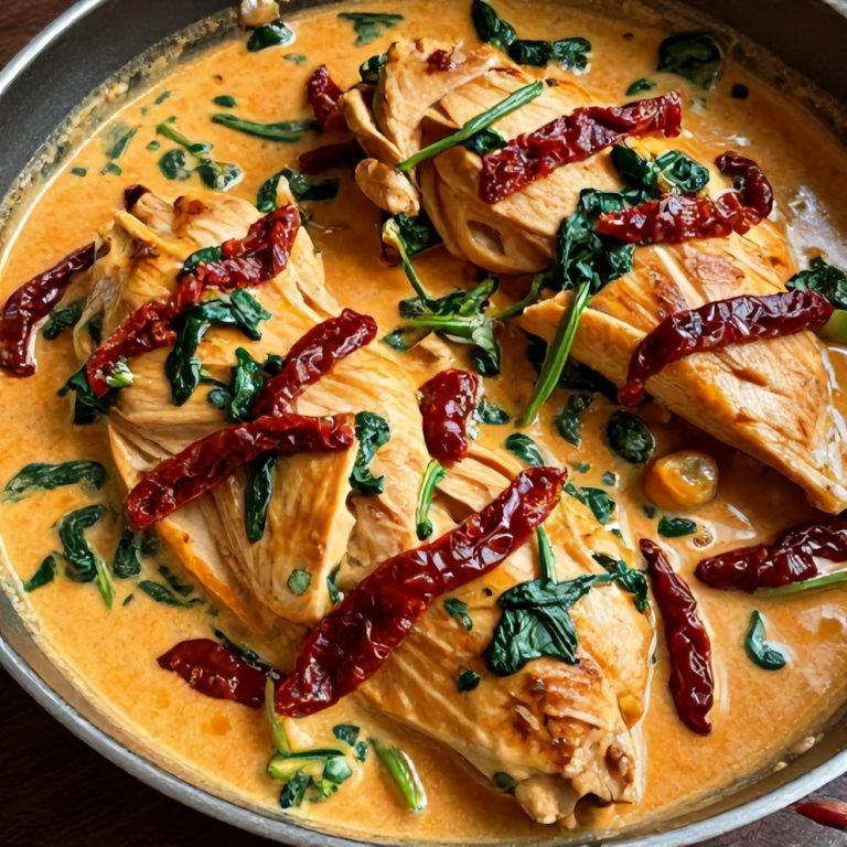 creamy sun-dried tomato chicken skillet