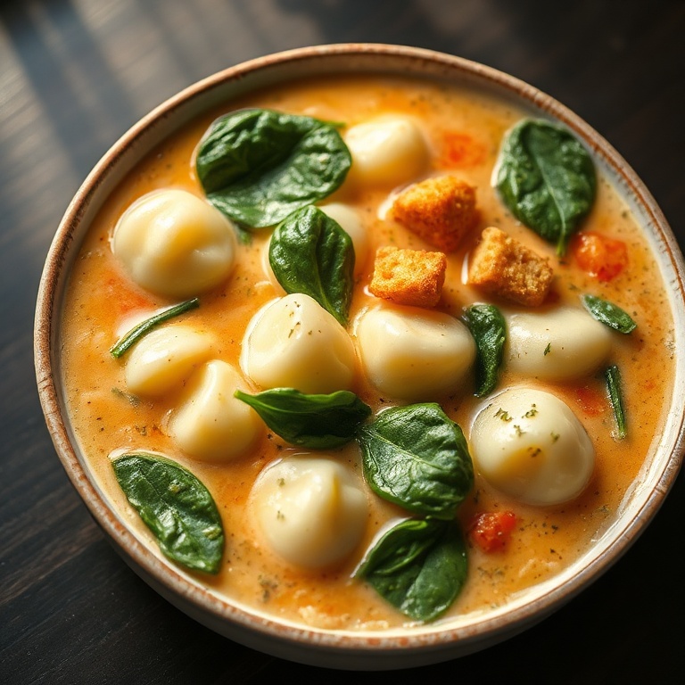 creamy vegetarian gnocchi soup