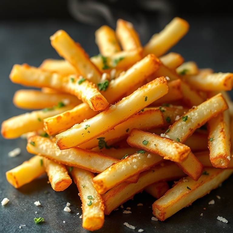 crispy air fryer garlic parmesan fries