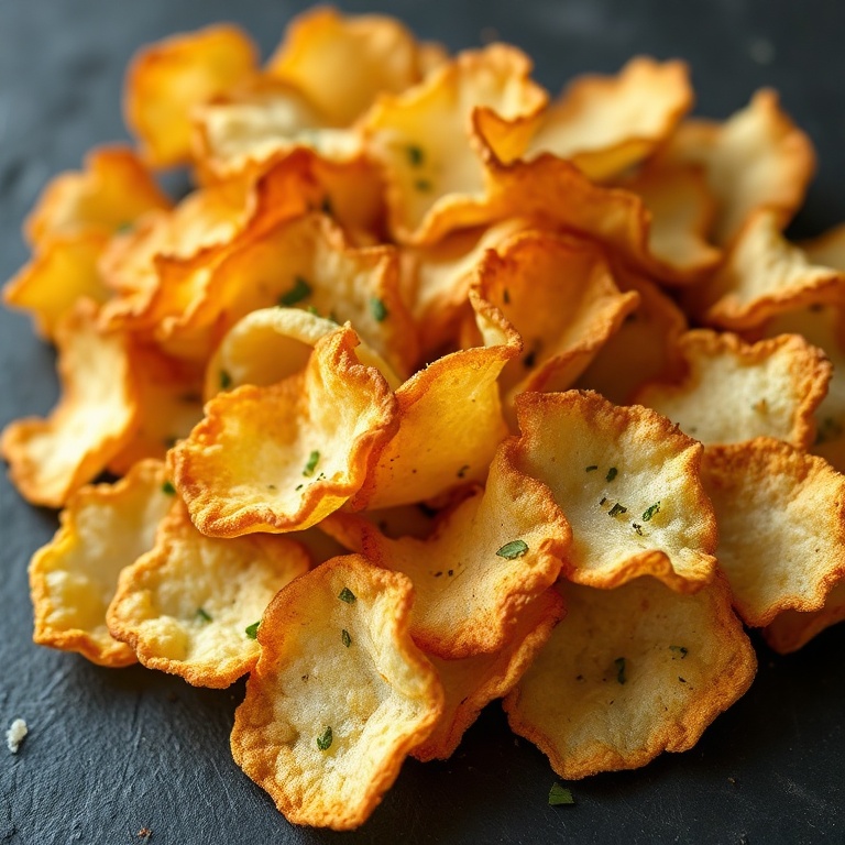 crispy baked cottage cheese chips