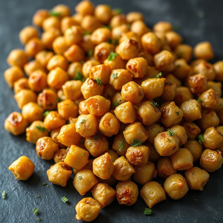 crispy dill pickle roasted chickpeas snack