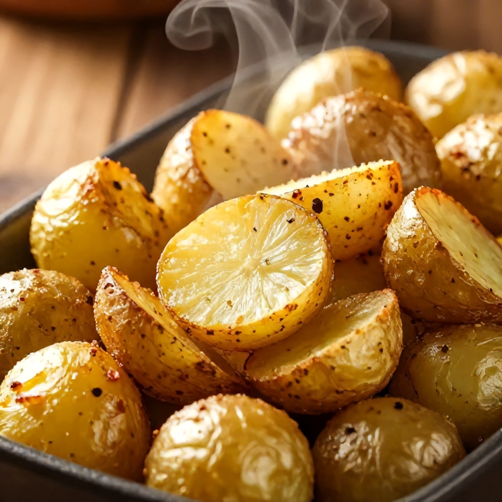 crispy greek lemon potatoes