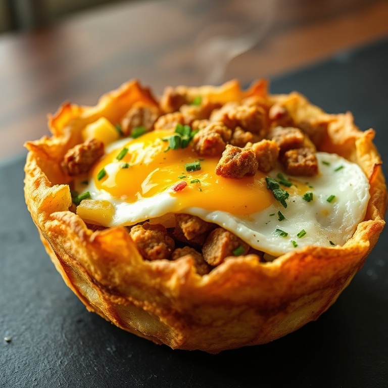 crispy hash brown breakfast bowls
