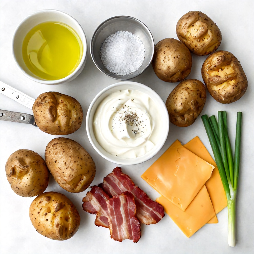 Ingredients for Crispy Loaded Baked Potatoes