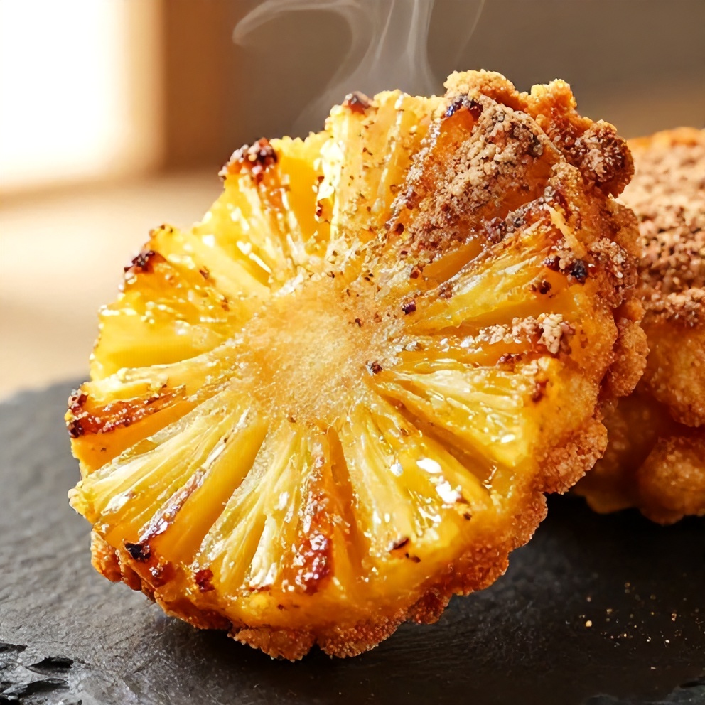 crispy pineapple fritters