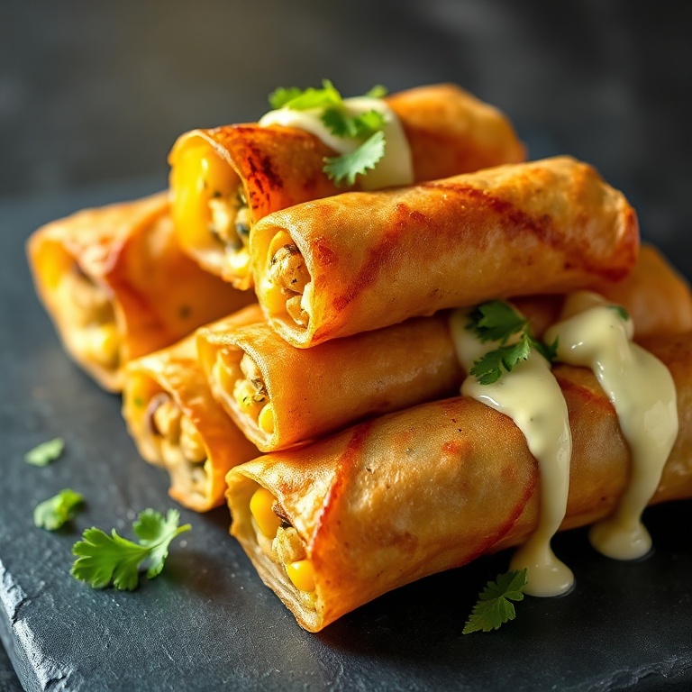 crispy southwestern chicken egg rolls