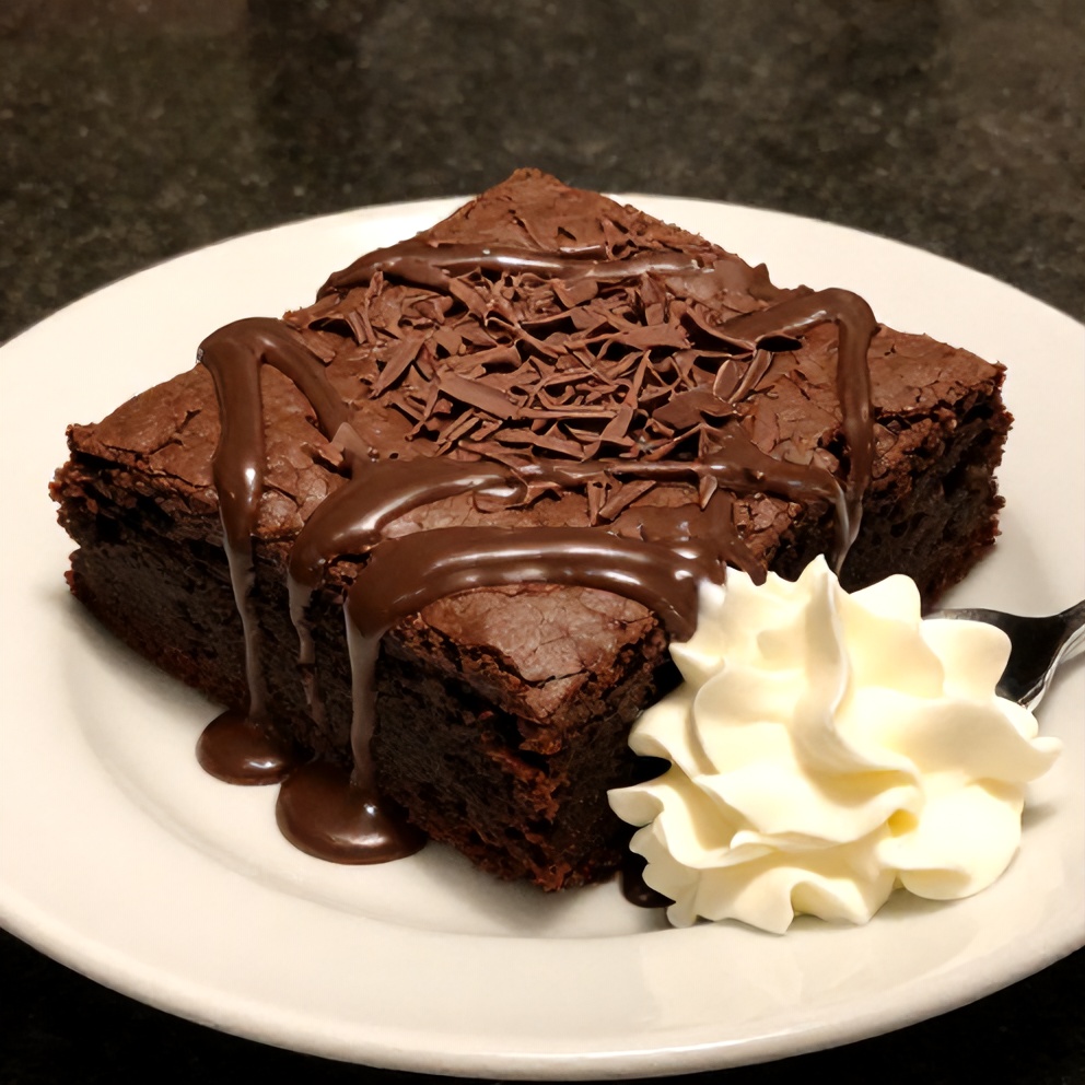 Dr Pepper Brownies with Chocolate Sauce