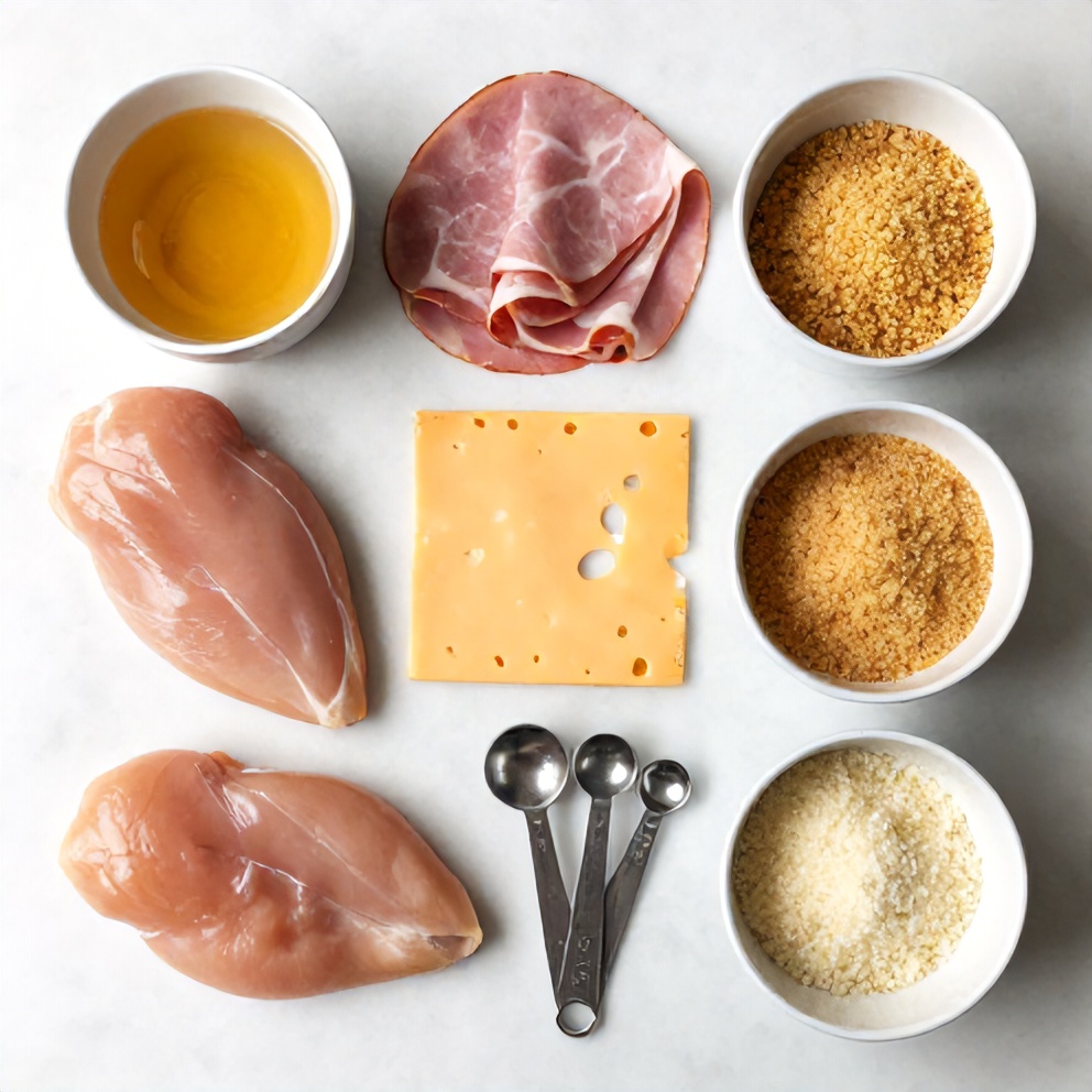 Raw ingredients for baked chicken roll ups
