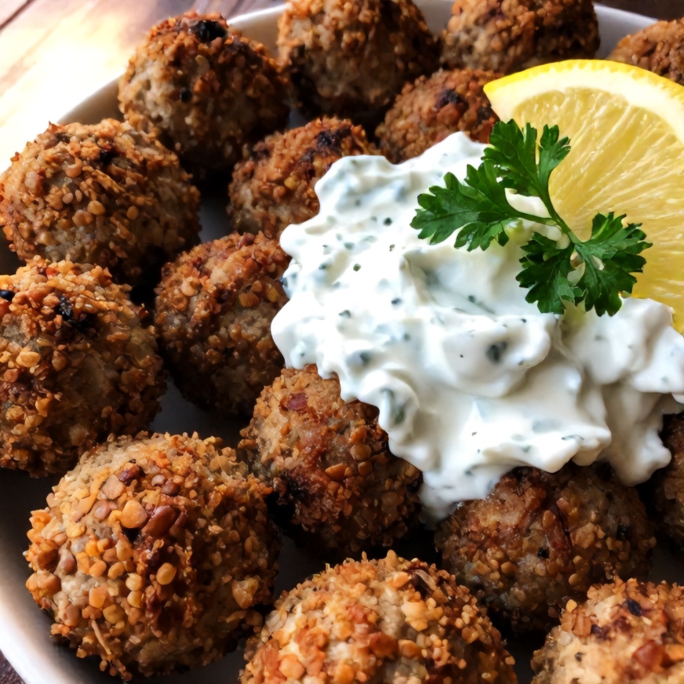 Easy Baked Greek Lentil Meatballs