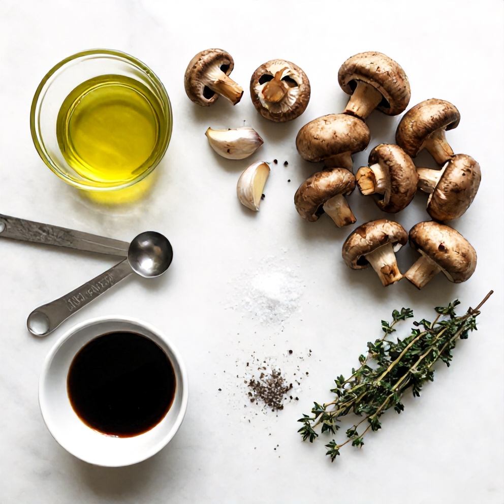 Balsamic Roasted Garlic Mushrooms Ingredients