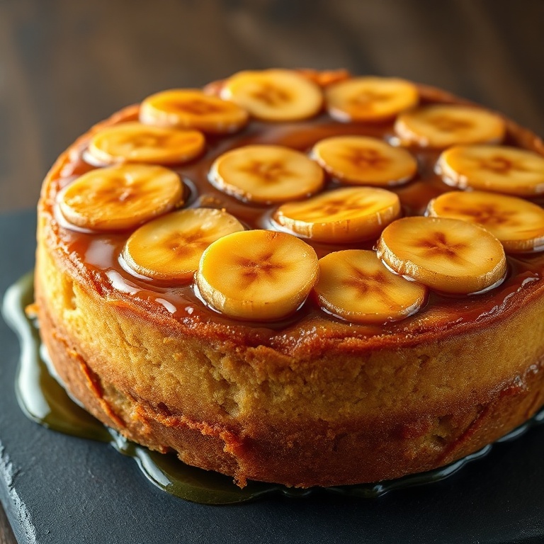 easy banana foster upside down cake