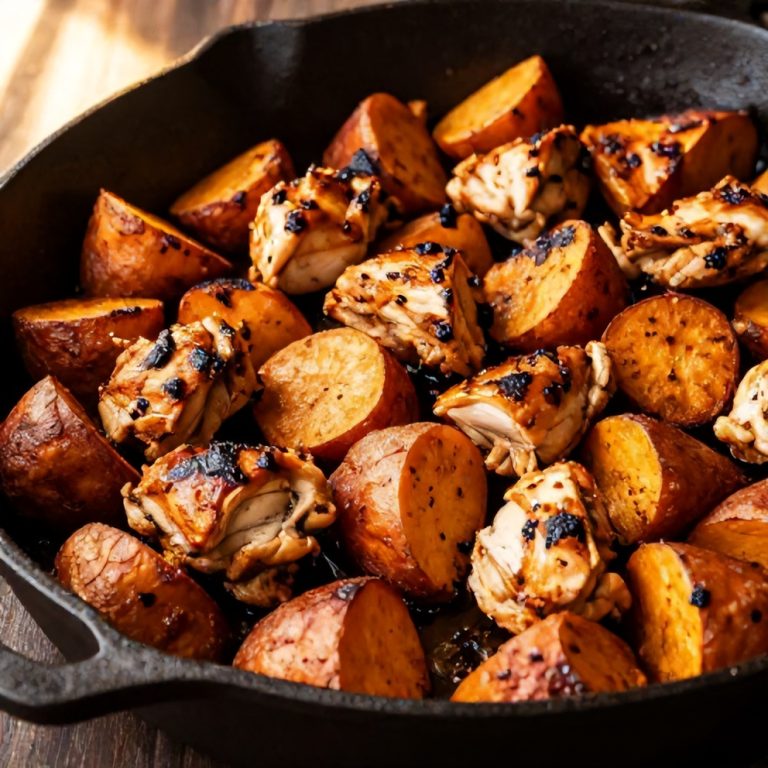 BBQ chicken sweet potato skillet