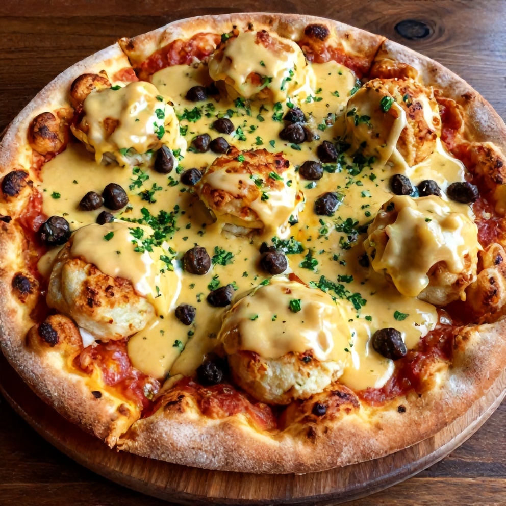 Biscuits and Sausage Gravy Breakfast Pizza Ready to Serve