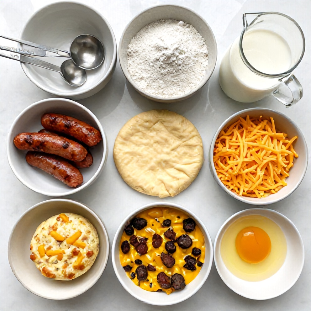 Biscuits and Sausage Gravy Breakfast Pizza Ingredients