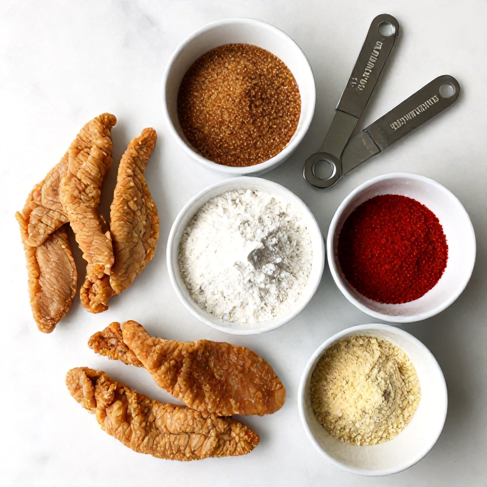 Raw ingredients for Brown Sugar Chicken Tenders