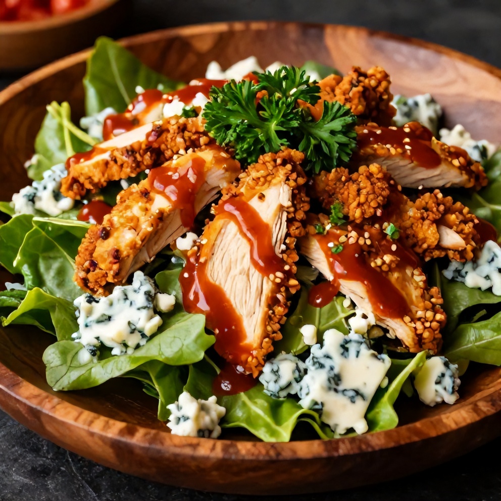 Plated Buffalo Chicken Salad