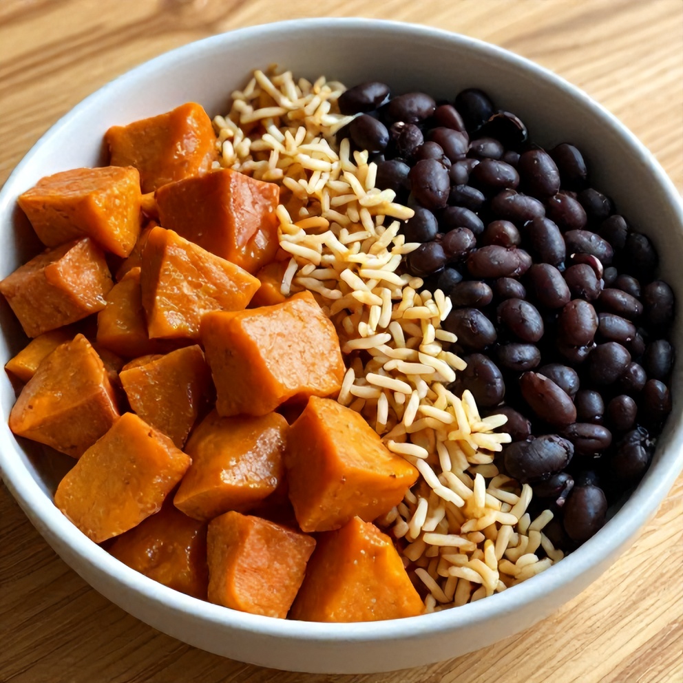 Cajun Sweet Potato Rice Bowl with Black Beans
