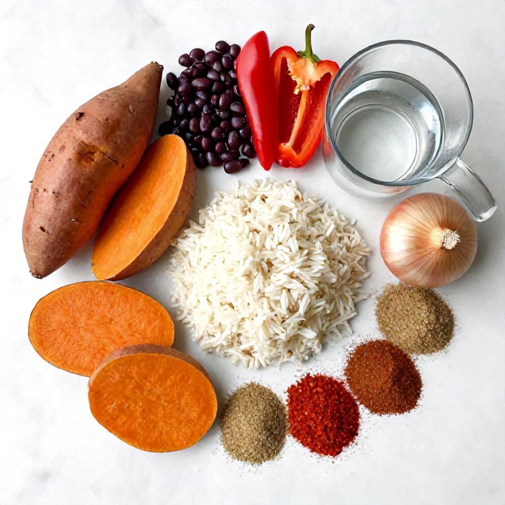 Cajun Sweet Potato Rice Bowl Ingredients
