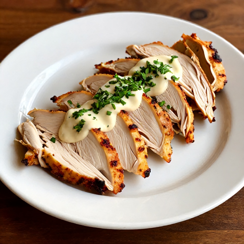 Plated Chicken Shawarma with Garnish