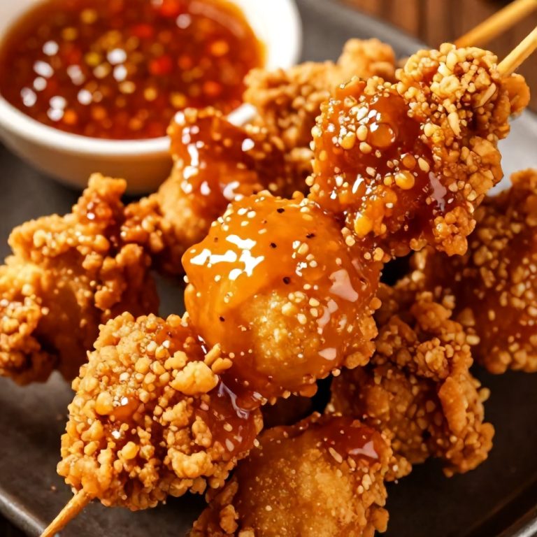 easy bang bang chicken skewers