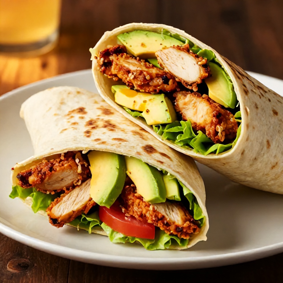 Easy Chicken Avocado Wrap