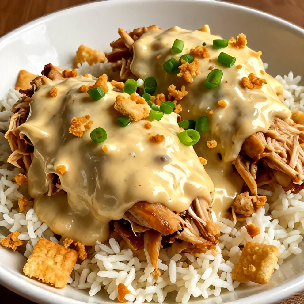 Plated serving of Crock Pot Crack Chicken
