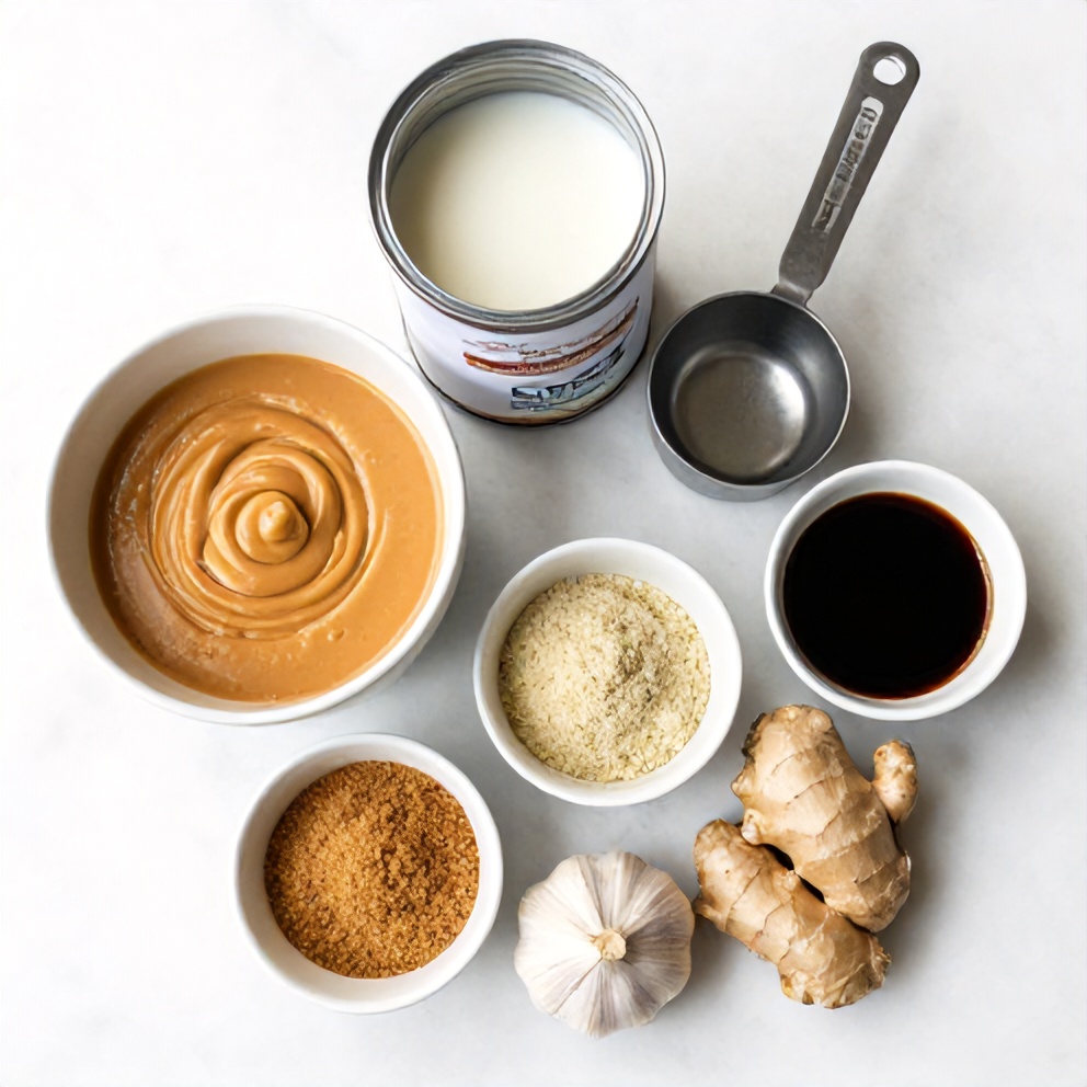 Raw ingredients for Thai Peanut Chicken