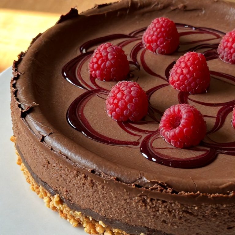 Easy Dark Chocolate Raspberry Cheesecake