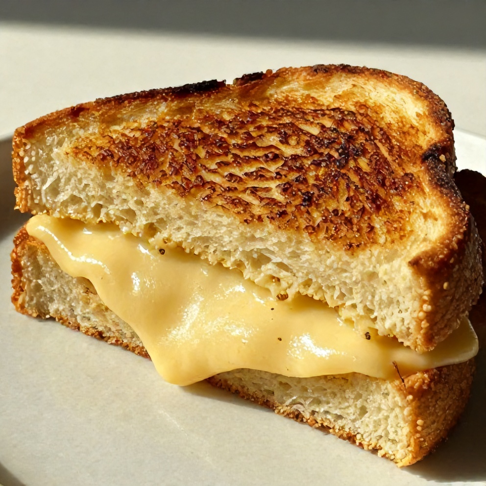 Easy Garlic Bread Grilled Cheese Sandwich