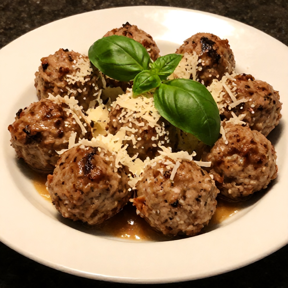 Plated High Protein Turkey Meatballs Meal Prep