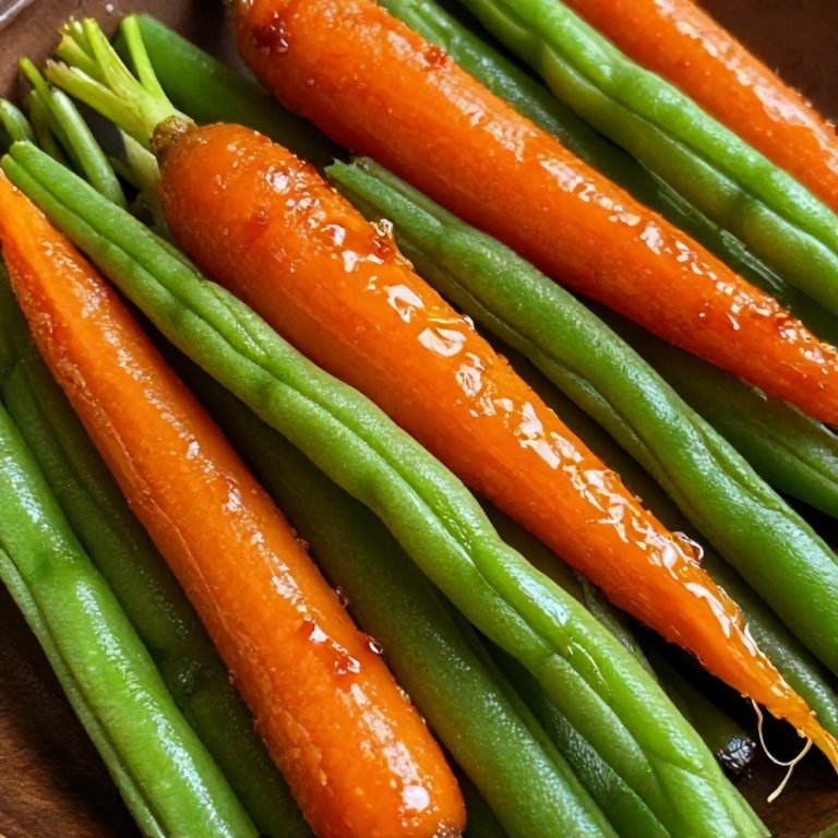 honey glazed carrots and green beans