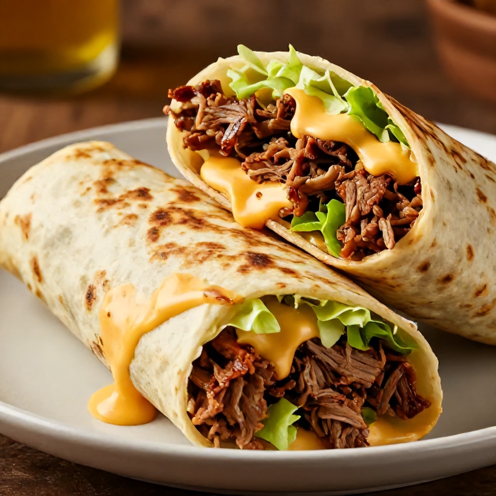 Keto Beef Crunchwraps on a Plate