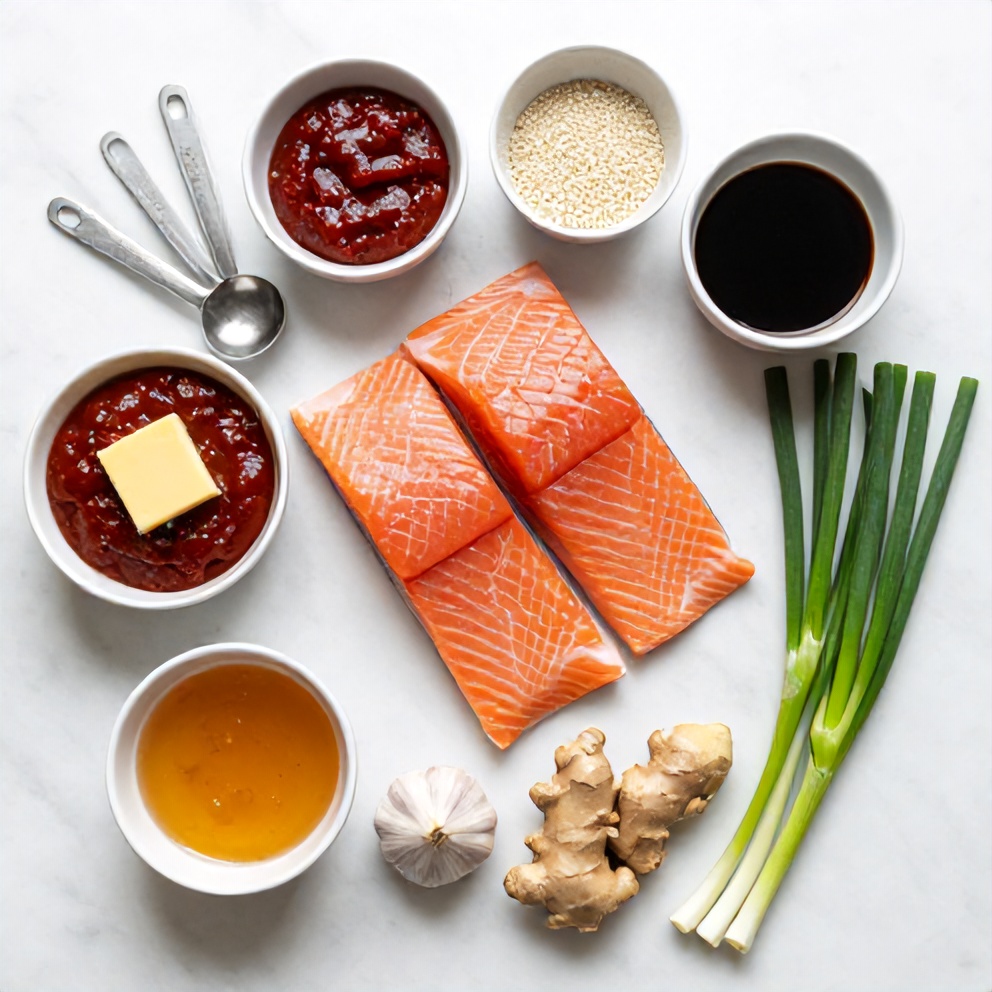 Korean Gochujang Butter Salmon Ingredients