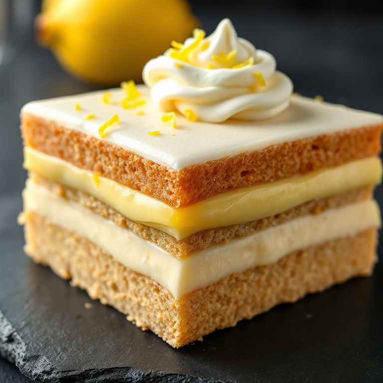 easy lemon icebox cake with graham crackers