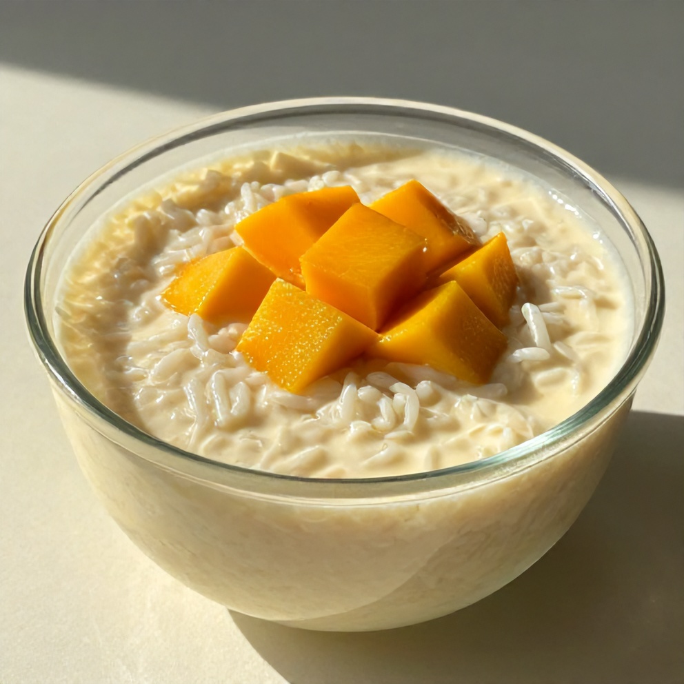 Easy No-Bake Mango Coconut Rice Pudding