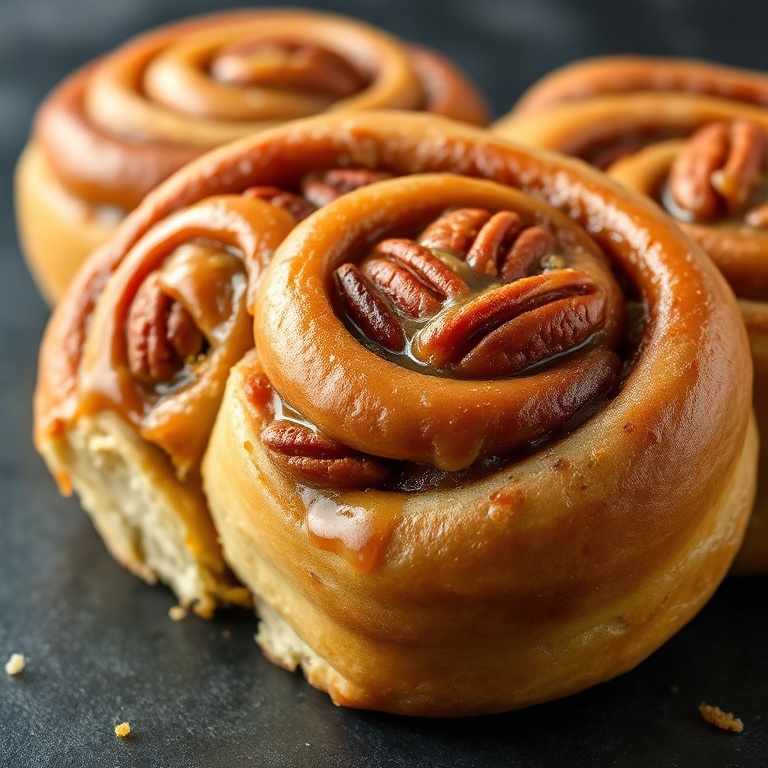 easy pecan pie cinnamon rolls