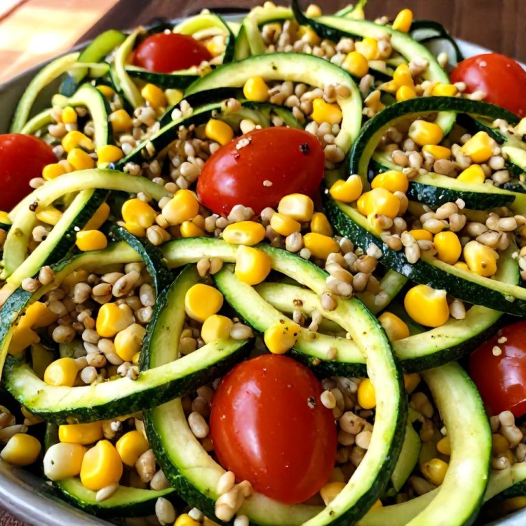 Easy Pesto Zucchini Corn Quinoa Salad