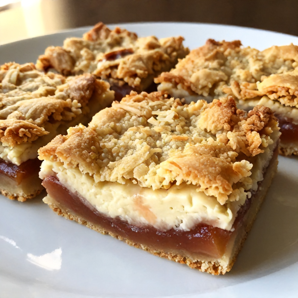 Easy Rhubarb Cream Cheese Bars