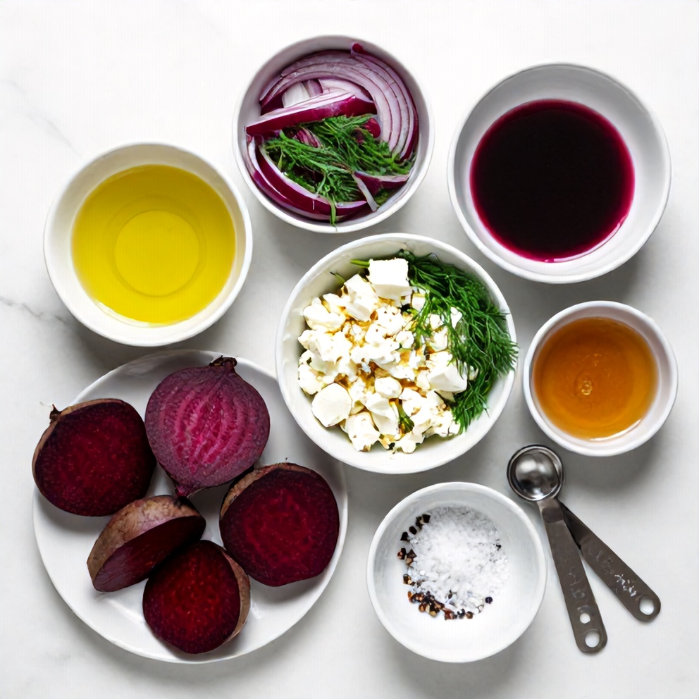 Raw ingredients for Easy Roasted Beet Salad