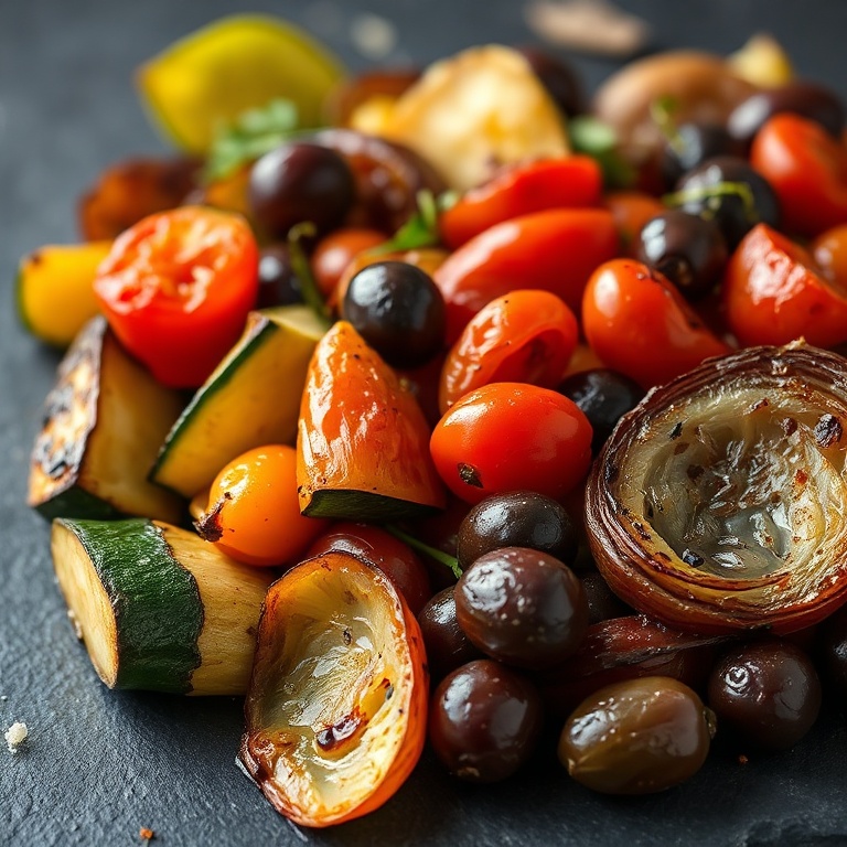 easy roasted Mediterranean vegetables