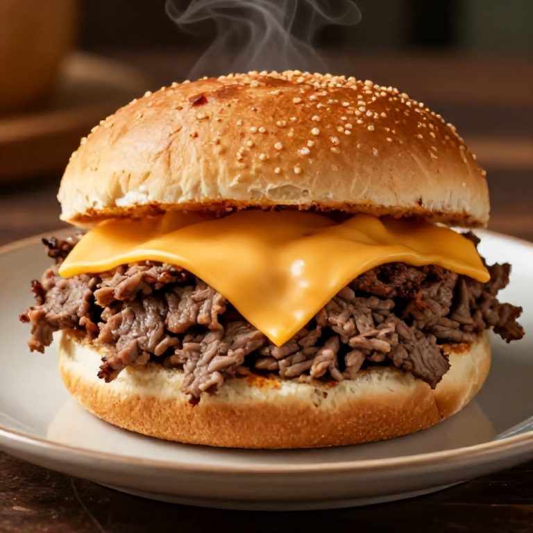 Easy Slow Cooker Beef and Cheddar Sandwiches