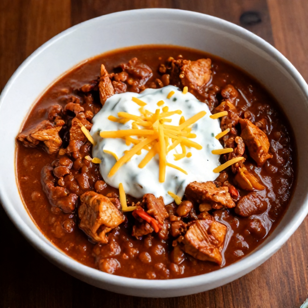 Easy Slow Cooker Buffalo Chicken Chili Final Dish