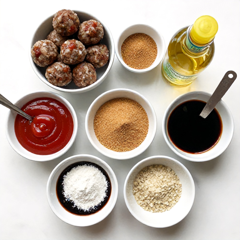 Ingredients for Slow Cooker Sweet and Sour Meatballs