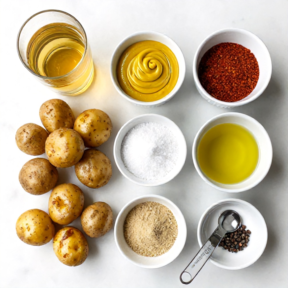 Raw ingredients for smoked baby potatoes